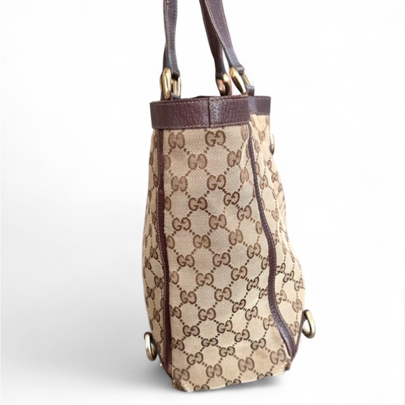 Gucci Brown Monogram Tote Bag with COA - Picture 8 of 17